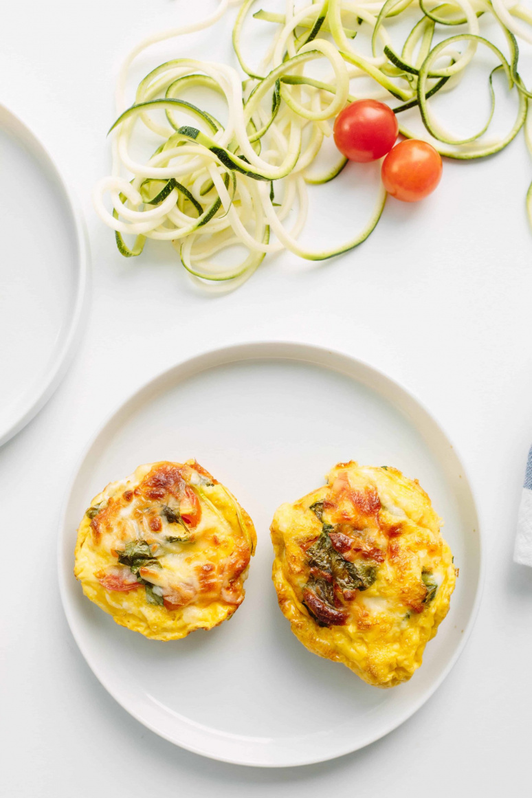 Summer Egg Muffins with Zucchini Noodles