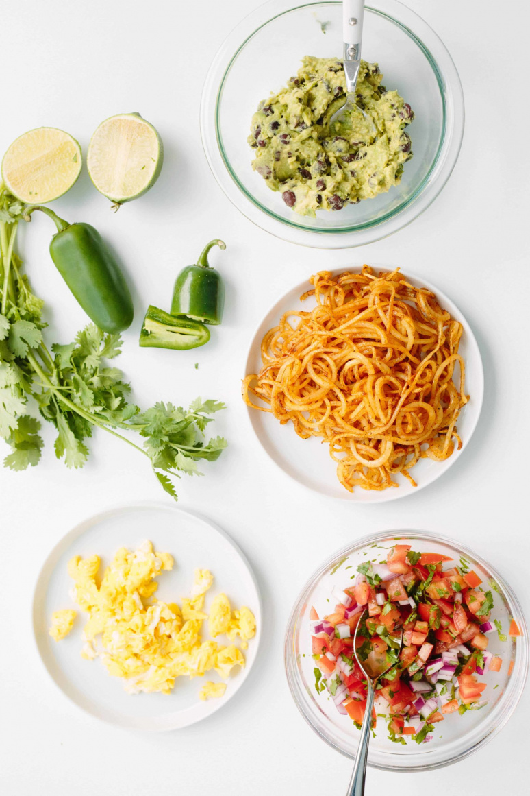 Mexican Breakfast Bowl with Spiralized Potatoes