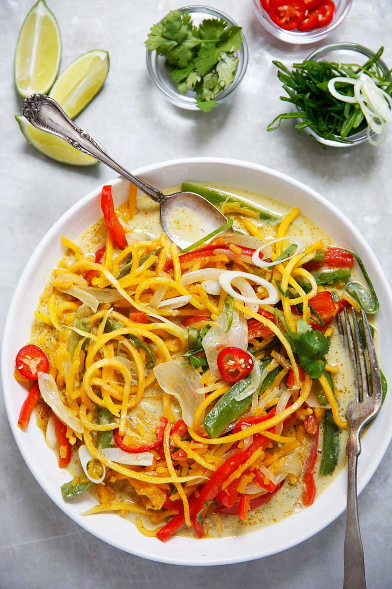 Easy Curry Butternut Squash Noodles