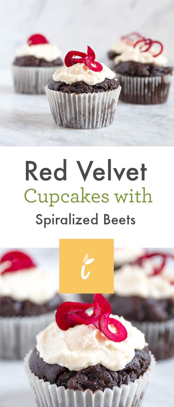 Red Velvet Cupcakes With Spiralized Beets