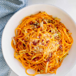 Butternut Squash Pasta with Leeks and Pancetta