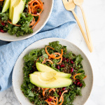 Vegan Kale Caesar Salad with Lentils