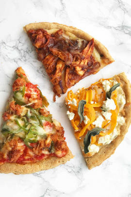 Gluten-Free Pizza with Spiralized Toppings Three Ways