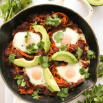 Mexican Shakshuka with Spiralized Sweet Potatoes