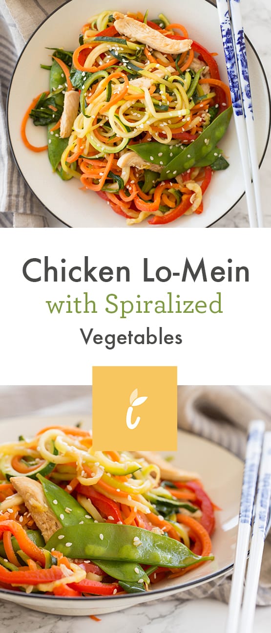 Chicken Lo-Mein with Spiralized Vegetables