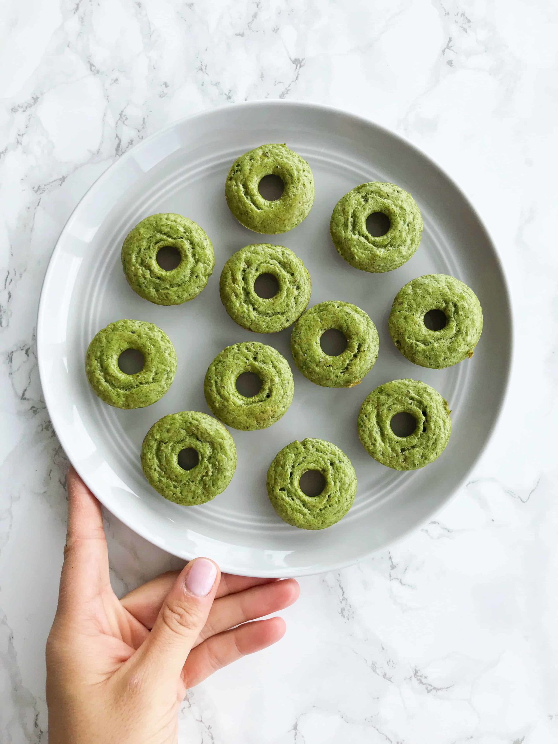 Spinach Banana and Oat Donuts