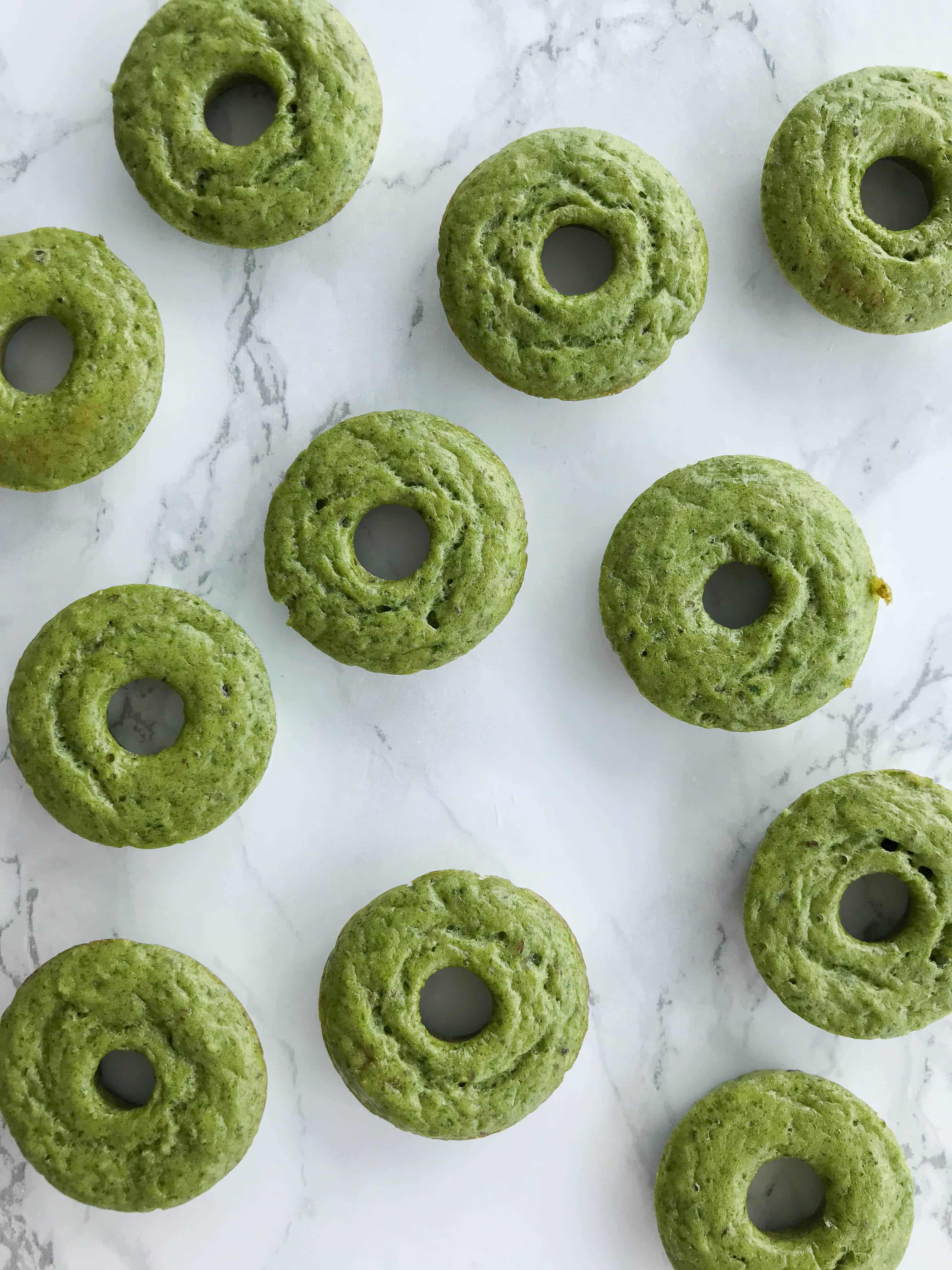 Spinach Banana and Oat Donuts