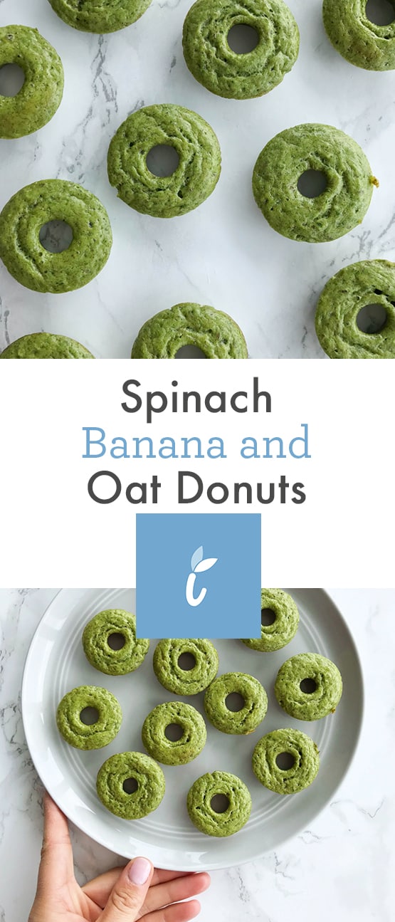 Spinach and Banana Oat Donuts