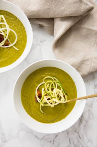 Creamy Zucchini Soup with Bacon