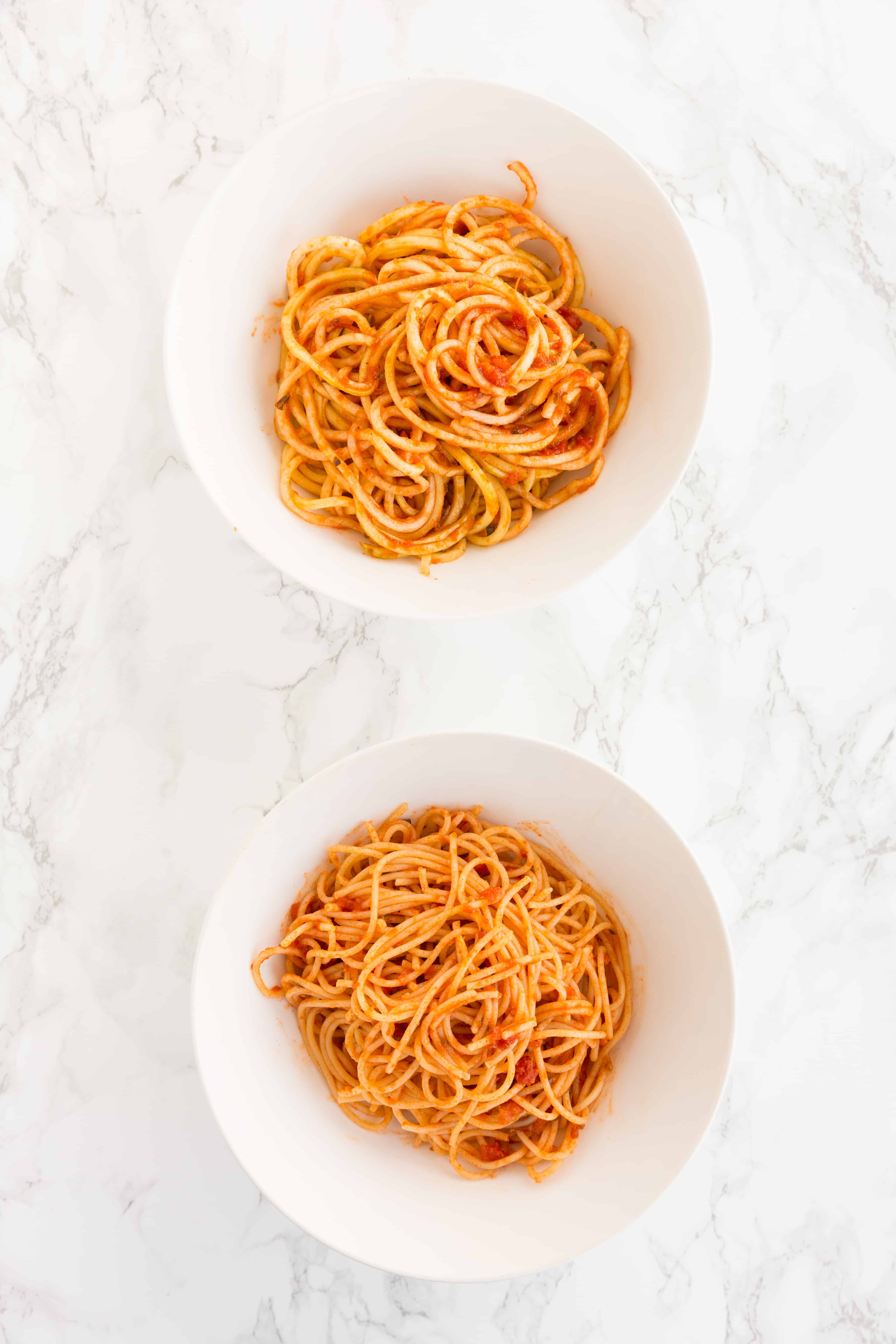 Spaghetti vs. Zoodles
