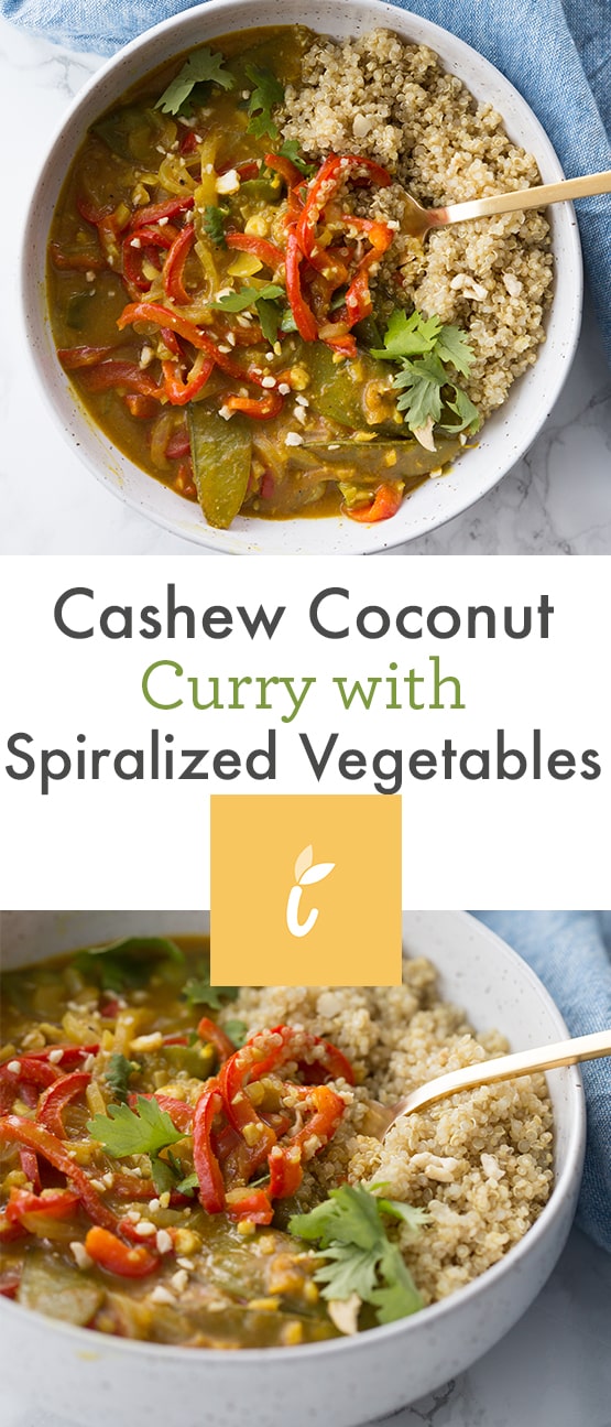 Cashew Coconut Curry with Spiralized Vegetables