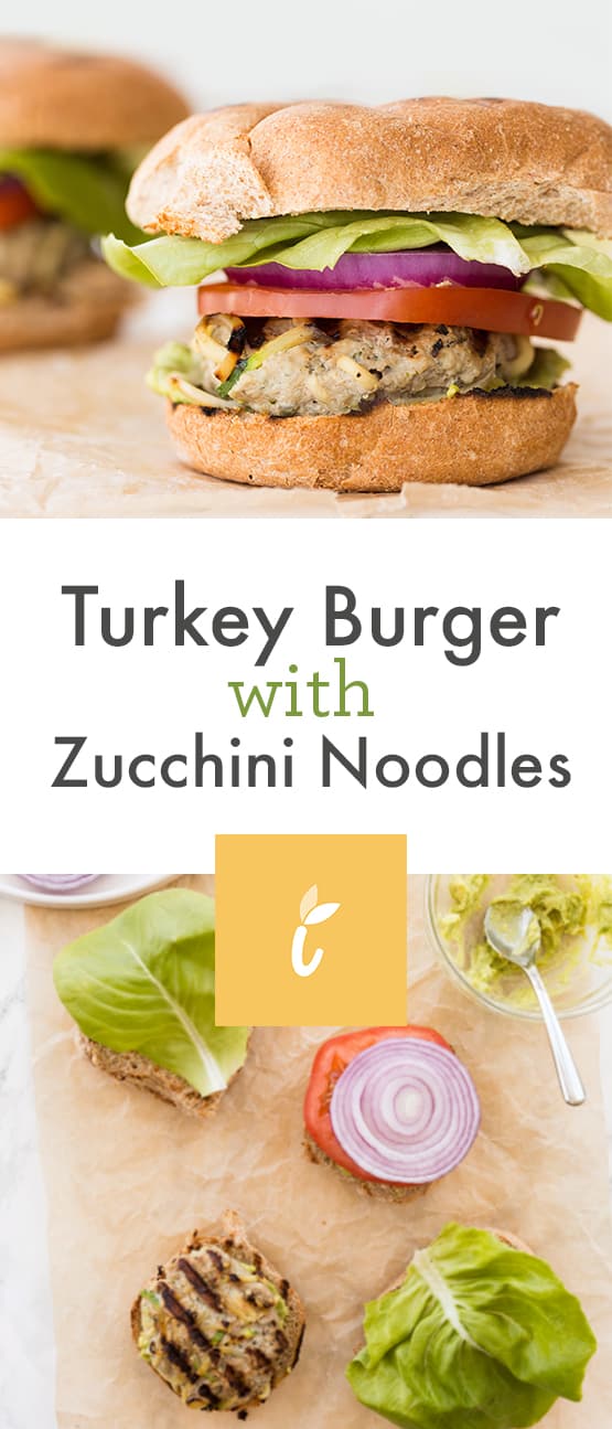 Turkey Burger with Zucchini Noodles