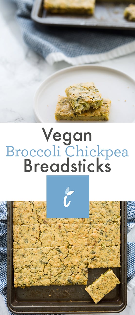 Vegan Broccoli Chickpea Breadsticks