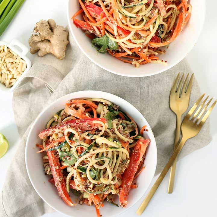 Thai Quinoa and Zucchini Noodle Salad