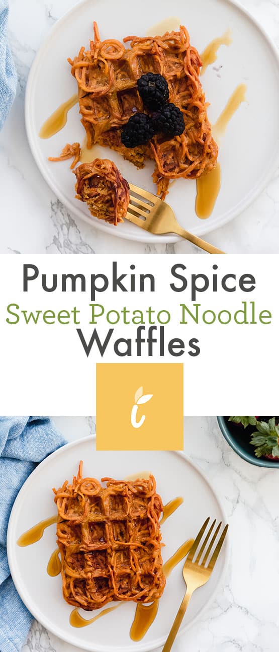 Pumpkin Spice Sweet Potato Noodle Waffles