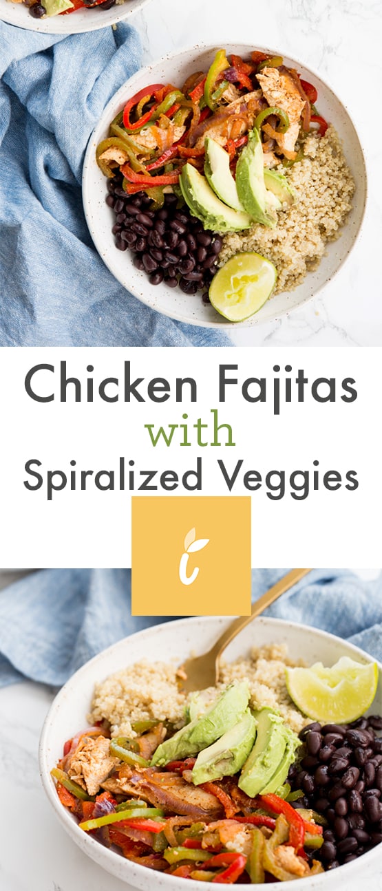 Chicken Fajitas with Spiralized Vegetables