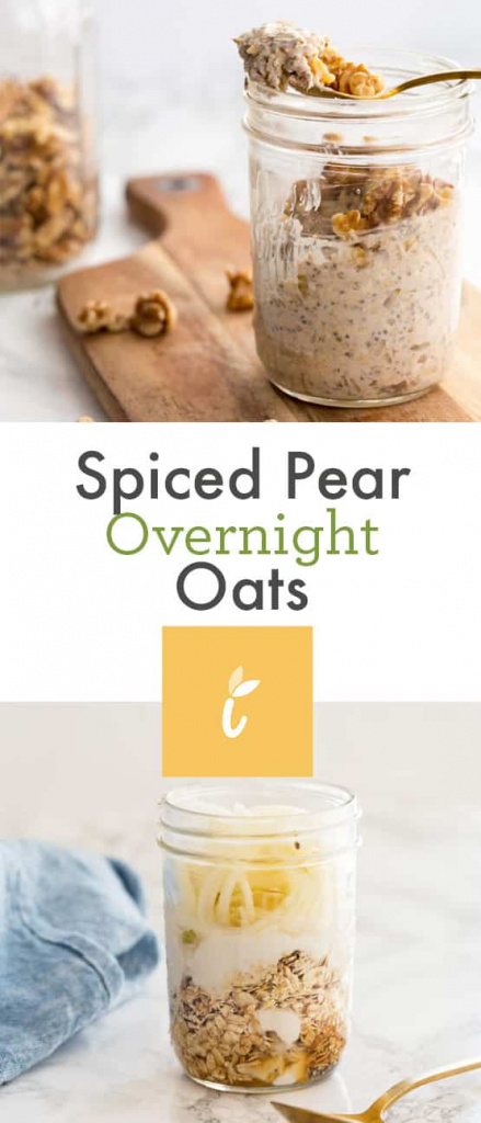 Inspiralized: Spiced Pear Overnight Oats