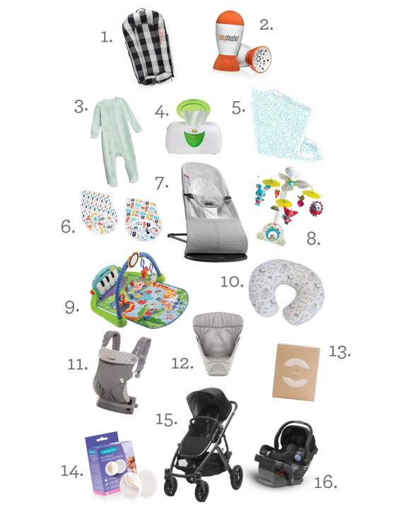 16 baby must-have items recommended by Ali Maffucci.