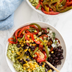 Vegan Burrito Bowls with Avocado Rice