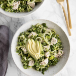 Broccoli Kale Caesar Salad with Chicken