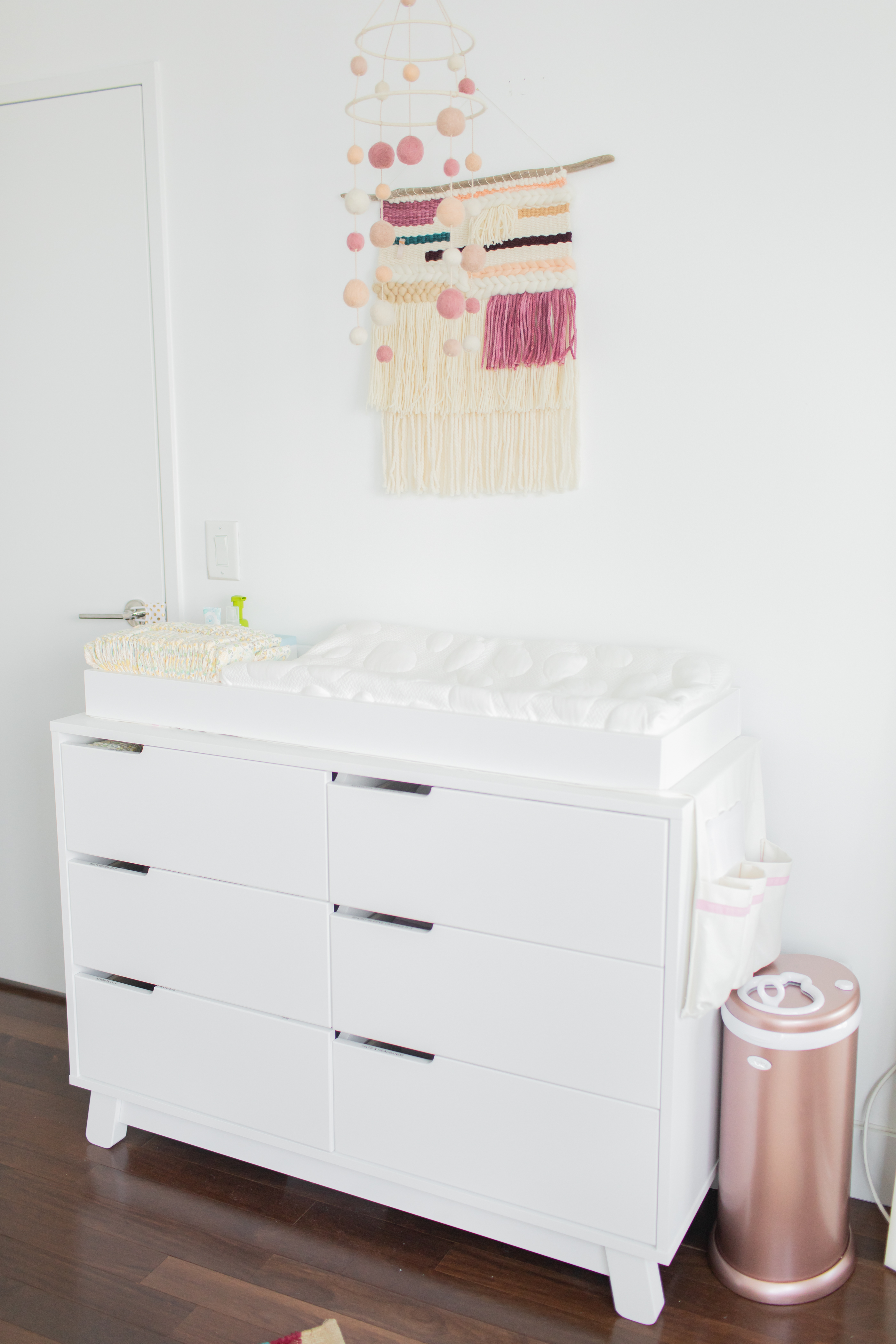 Baby Girl's Nursery Reveal and How We Fit A Nursery Into Our Bedroom