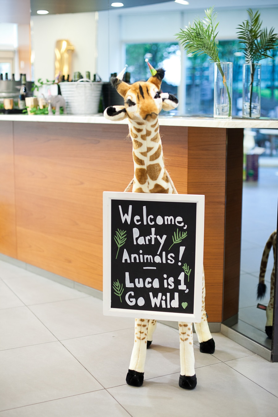 Luca's wild animal one year birthday party