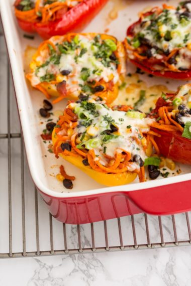 Sweet Potato and Black Bean Stuffed Bell Peppers