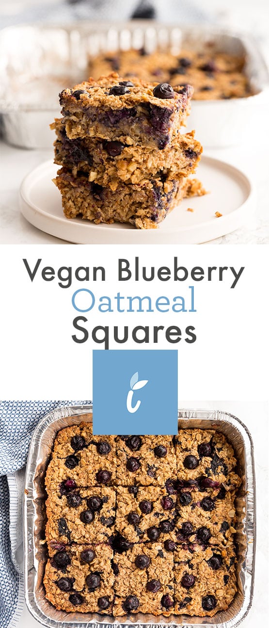 Vegan Blueberry Oatmeal Squares