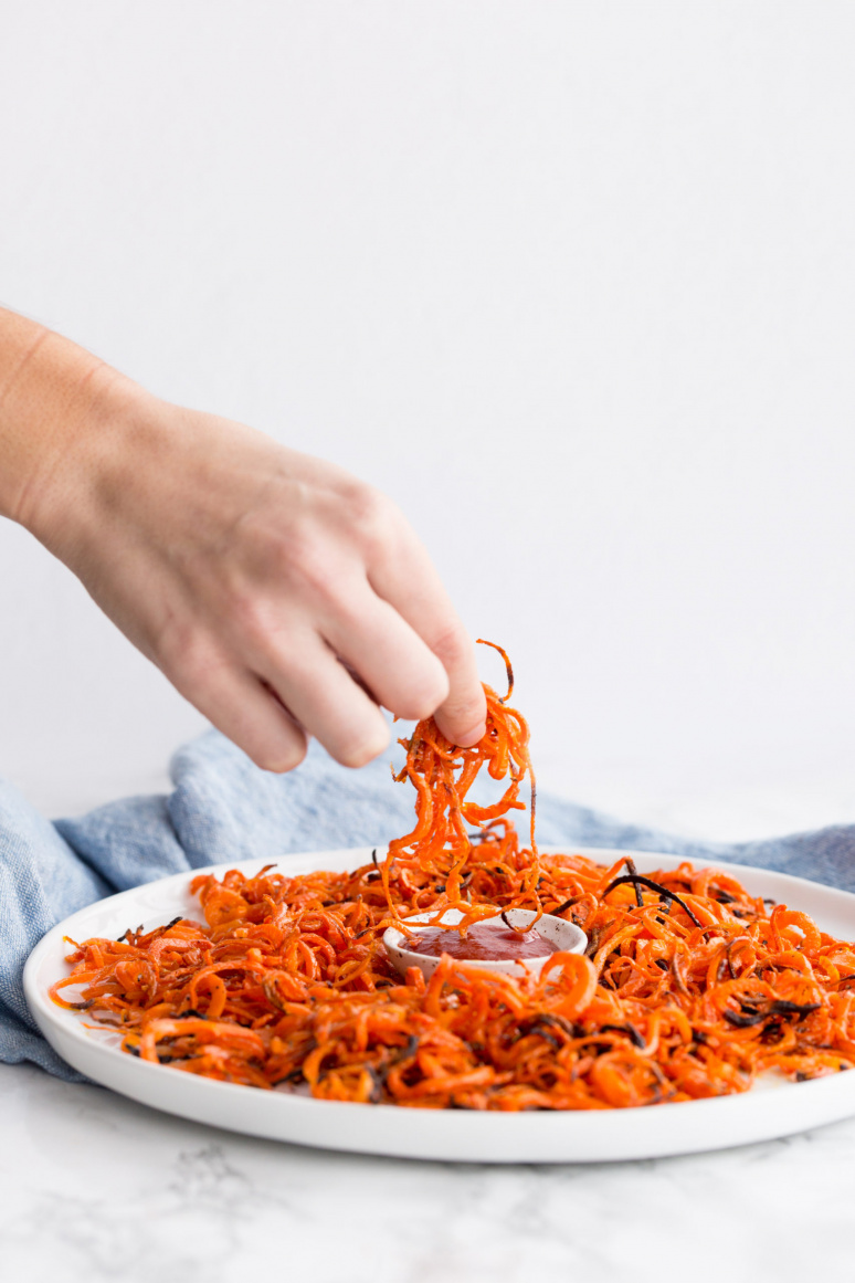 Spiralized Carrot Fries