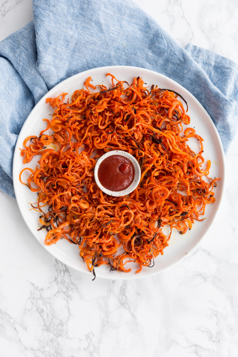 Spiralized Carrot Fries