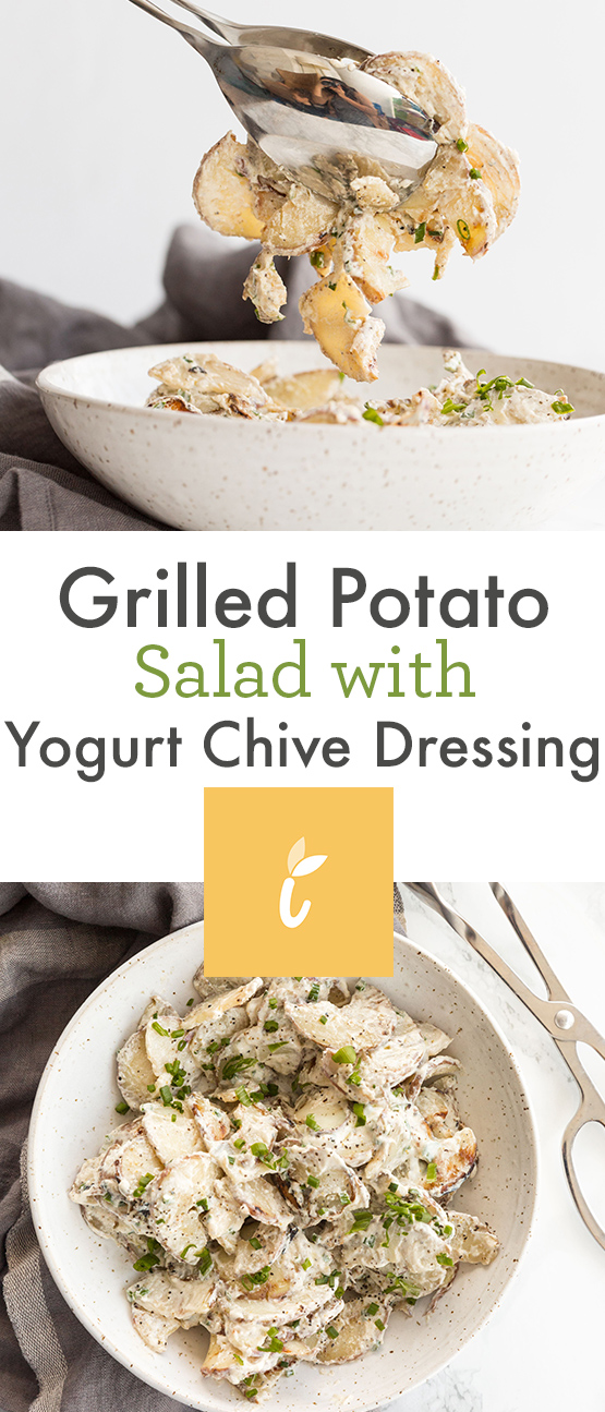 Grilled Potato Salad with Yogurt Chive Dressing
