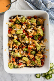 Fiesta Cauliflower with Black Beans and Queso