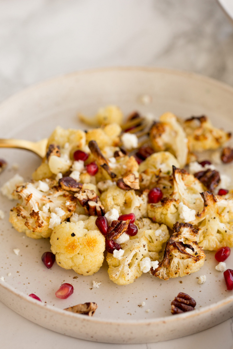 Winter Roasted Cauliflower with Goat Cheese