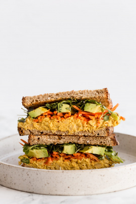 Curried Chickpea Salad Sandwiches with Avocado