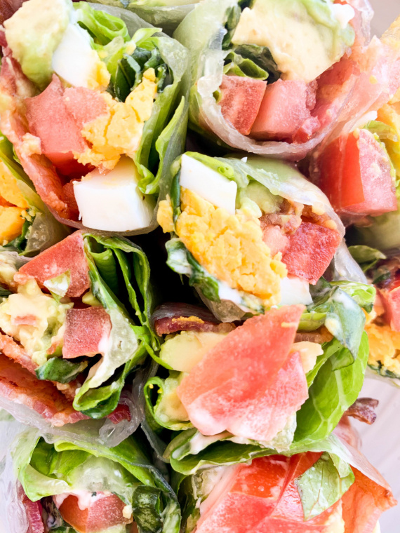 BLT Summer Rolls with Avocado and Egg