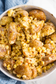 Spicy Ranch Smashed Potato and Corn Salad