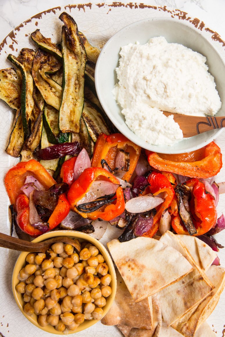 Grilled Vegetable and Chickpea Platter