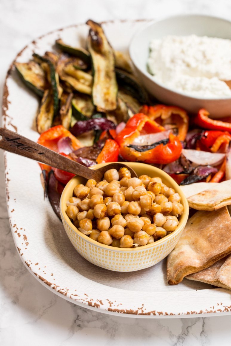 Grilled Vegetable and Chickpea Platter