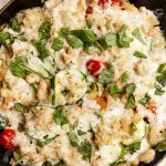 Caprese Zucchini and Quinoa Skillet with Chicken