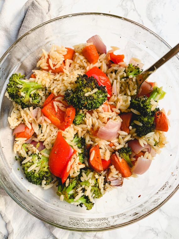 Roasted Vegetables with Orzo