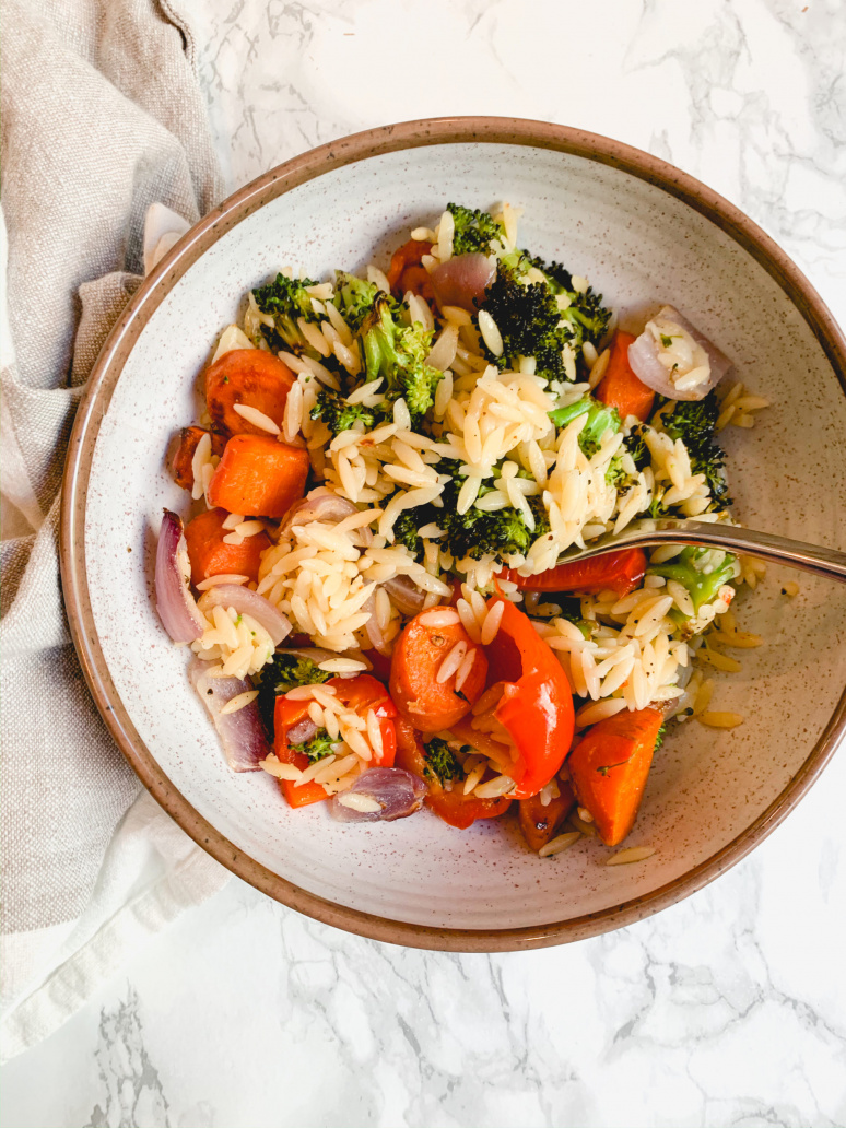 Roasted Vegetables with Orzo