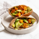 Buffal Tempeh Pita Sandwiches with Ranch and Avocado