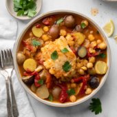 One Pot Cod and Potato Stew with Chickpeas