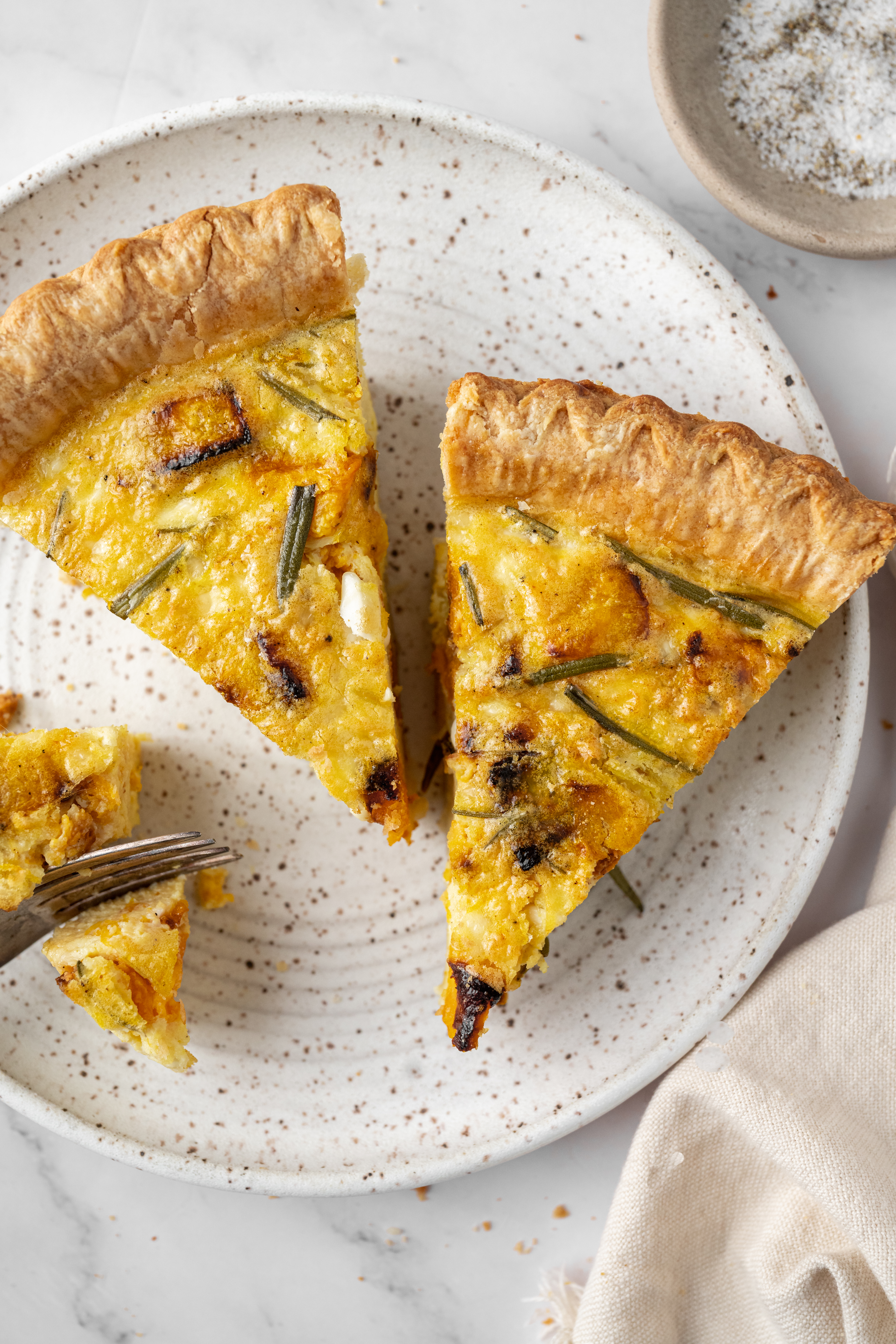 Butternut Squash Quiche with Rosemary