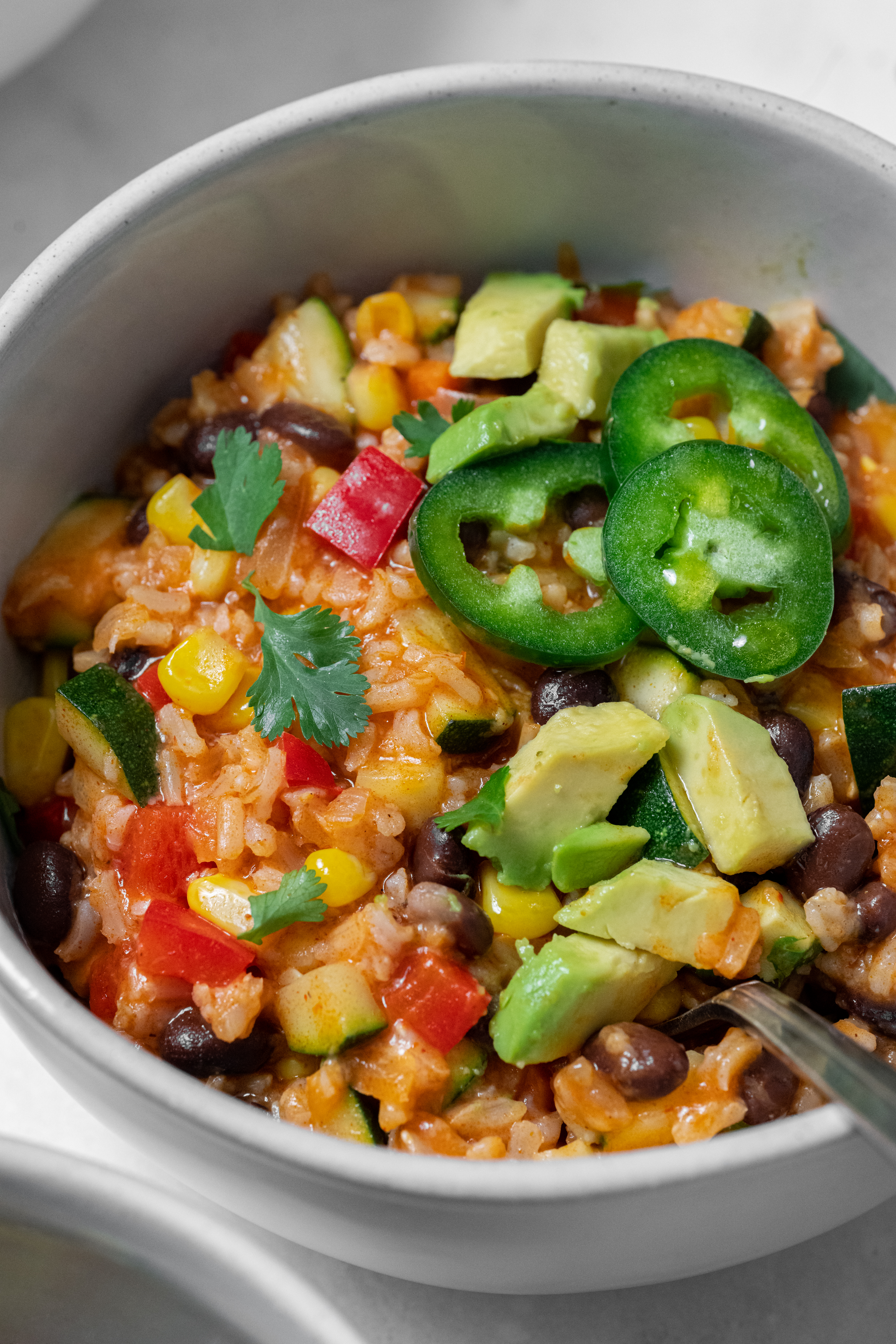 Black Bean and Zucchini Enchilada Skillet with Rice