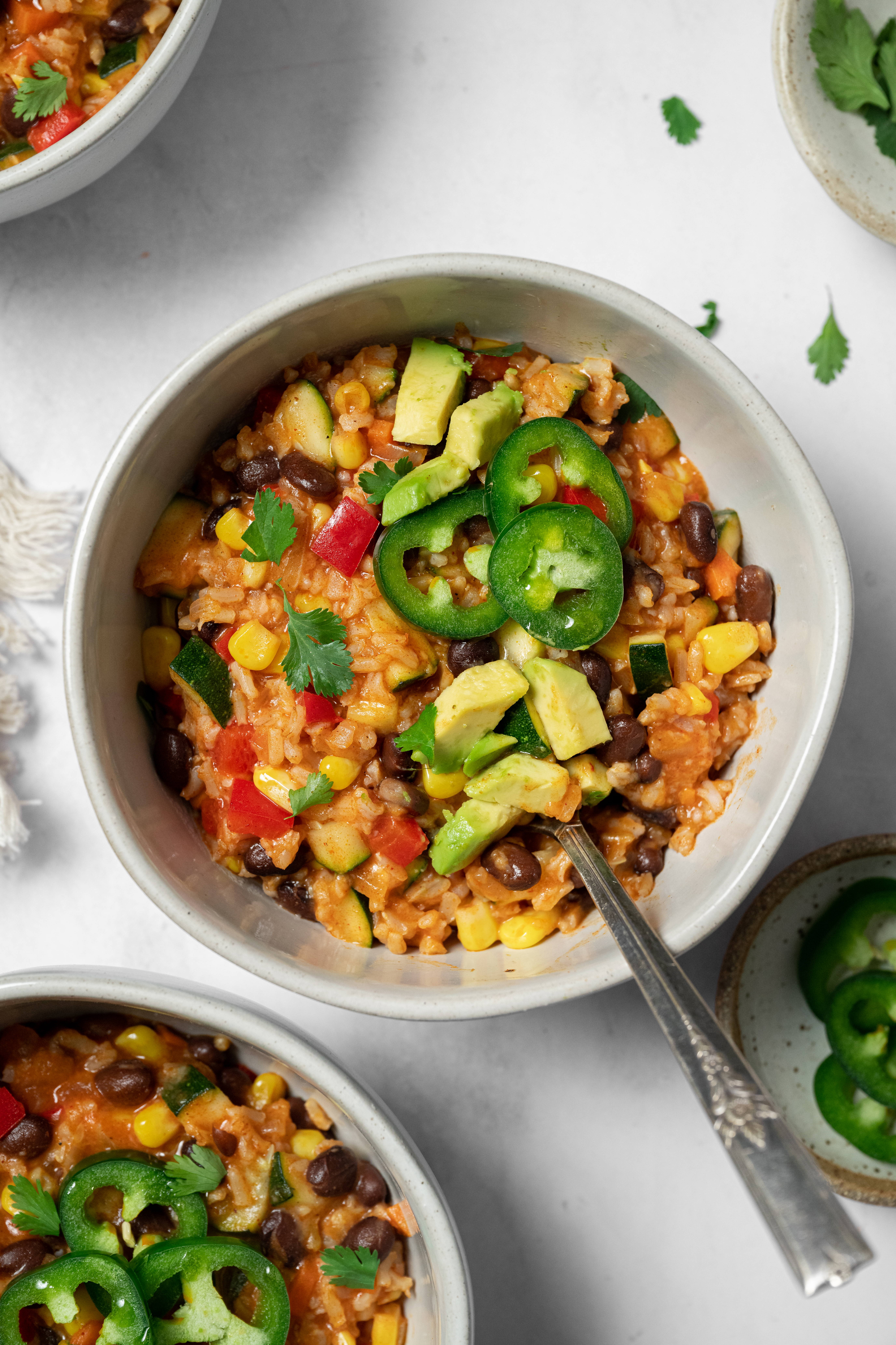 Black Bean and Zucchini Enchilada Skillet with Rice