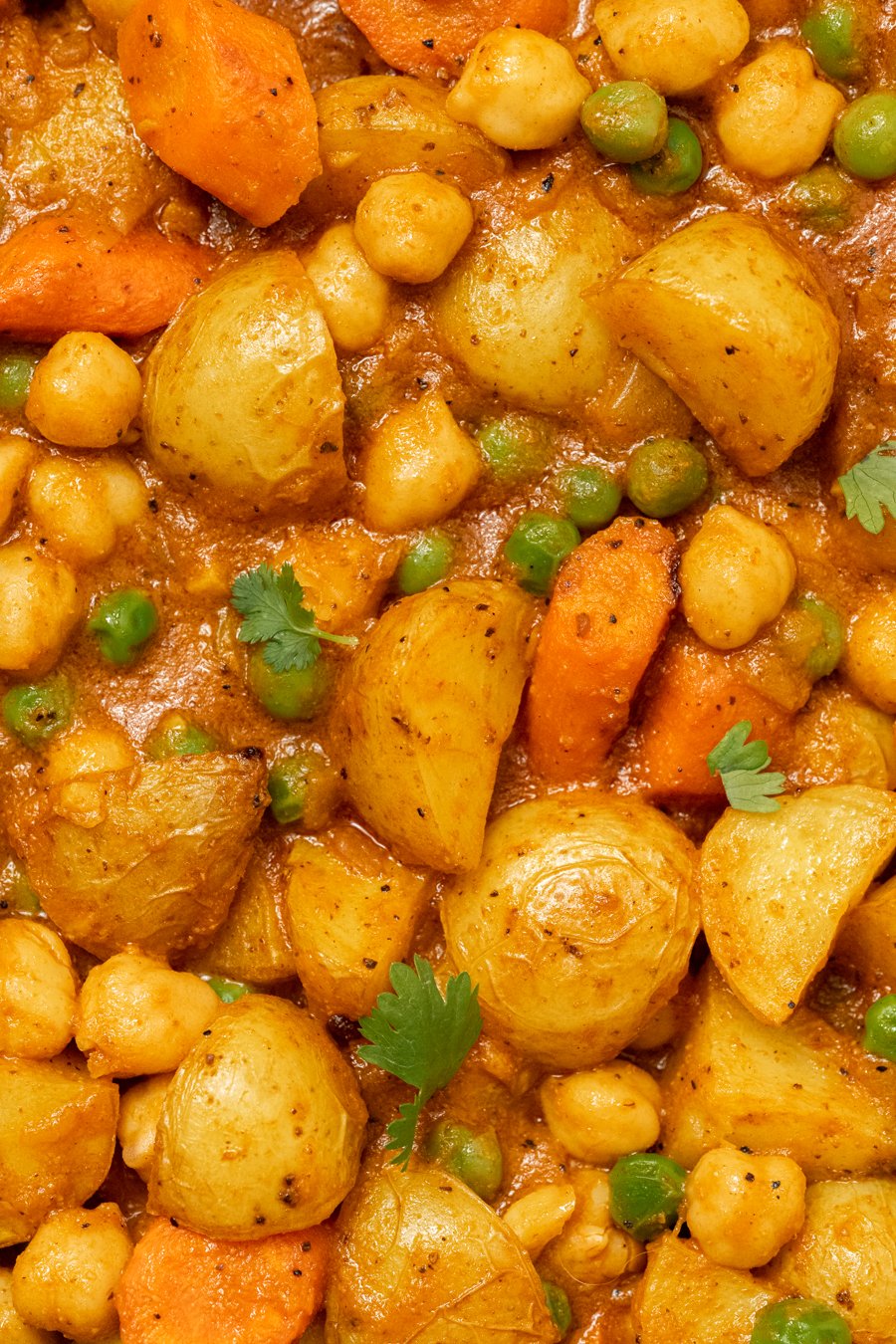 Carrot and Potato Chickpea Curry with Lentils