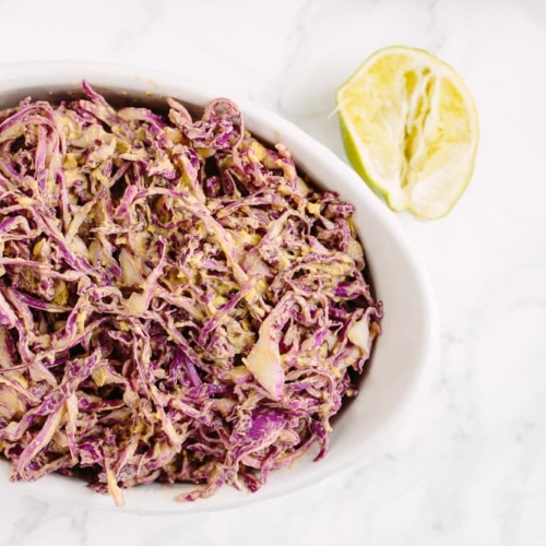 red cabbage coleslaw dressing Creamy Red Cabbage Coleslaw Recipe